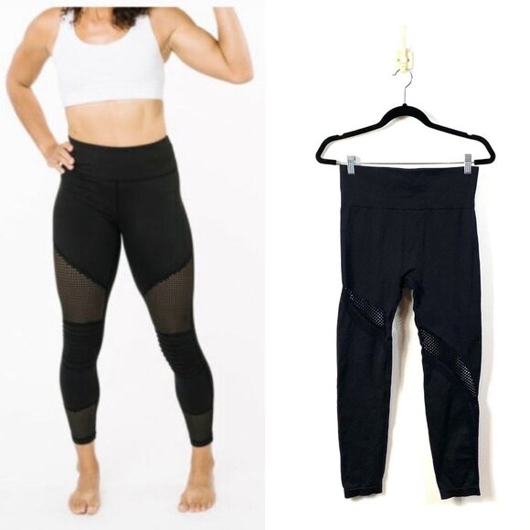 Zyia Active Medium Black Angle Performance Hi-Rise 7/8 Legging Seamless - Picture 1 of 9